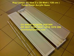 Kap Lampu T5 TKI 2 x 28W Tutup Cover Acrylic Susu